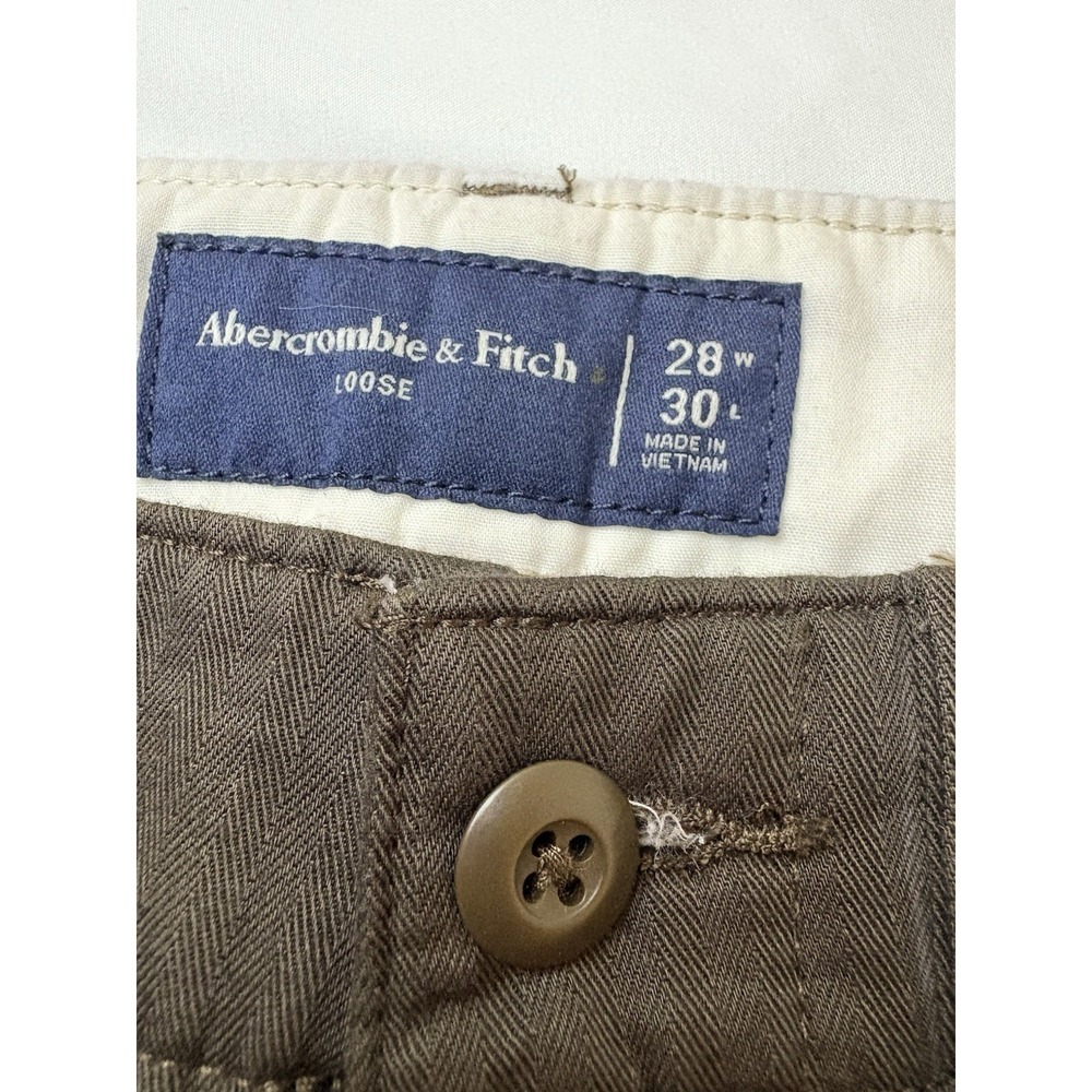 Abercrombie And Fitch Men's Loose Trousers Dark Brown -28W/30L - Picture 4 of 14